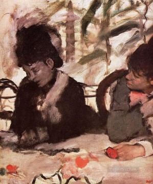 Edgar Degas Painting - en el café Edgar Degas